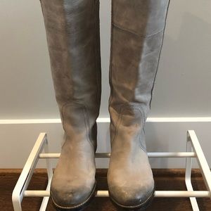 Lucky Brand gray leather boots
